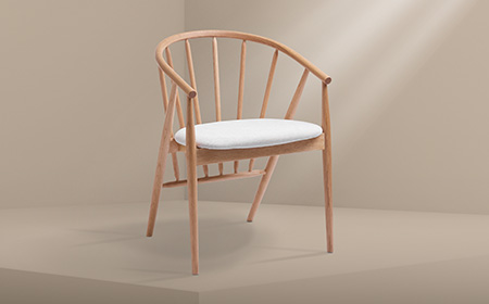 Simplitate și stil scandinav: scaunul din lemn masiv de stejar ARNBORG