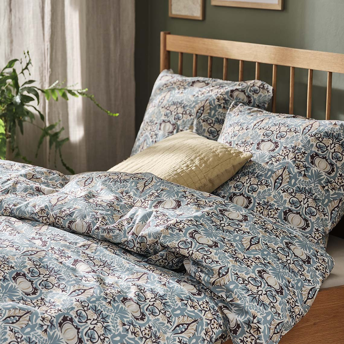 Lenjerie de pat colorată din bumbac, cu design inspirat de Art Deco