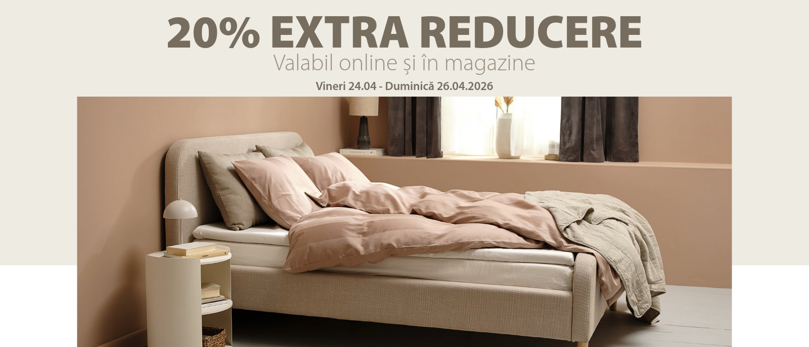20% extra reducere valabil online și in magazine