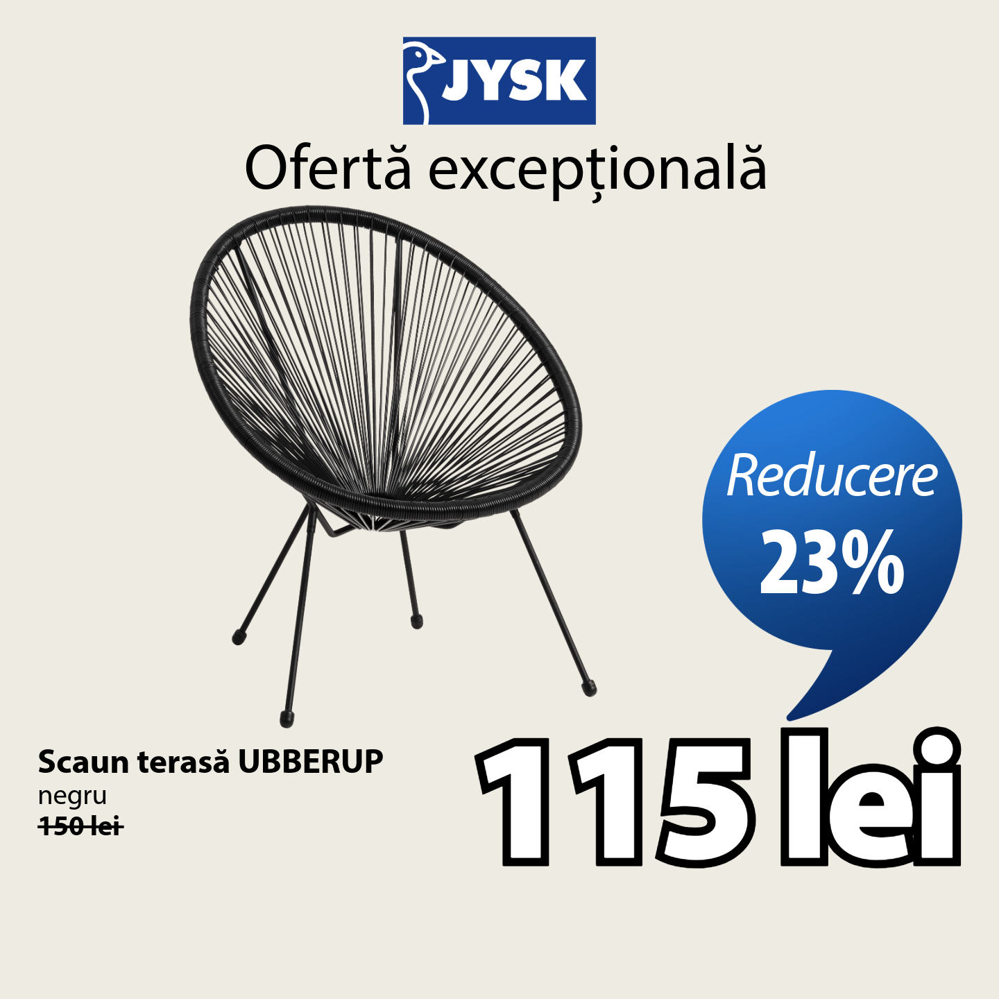 UBBERUP scaun terasa