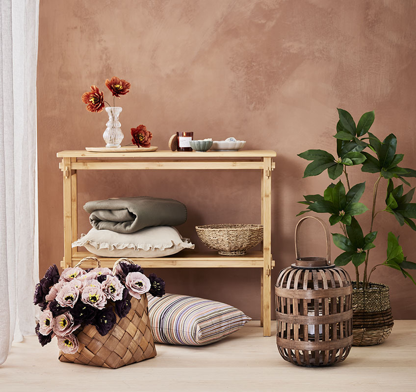 Felinar GUNNAR, perne BANKSIA și GULDBLOMME și flori de hârtie PER Perne, cuverturi, felinare și decor pentru casă în design rustic și romantic